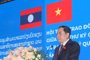 Ông Trần Thanh Mẫn - Ủy viên Bộ Chính trị, Phó Chủ tịch Thường trực Quốc hội phát biểu tại hội thảo.