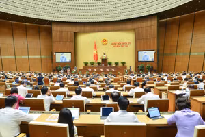 Quốc hội thông qua Luật Thi đua, khen thưởng (sửa đổi). Ảnh: Quang Khánh.