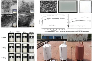 Hình ảnh ứng dụng của nano ZrO2@PMAO - một trong các phụ gia nano của nhóm nghiên cứu chế tạo trong hệ sơn tường ngoại thất, phản xạ nhiệt Mặt trời.
