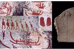 Hình vẽ trên đá và ký hiệu ghi trên tấm đất sét giúp người cổ thông tin với nhau.