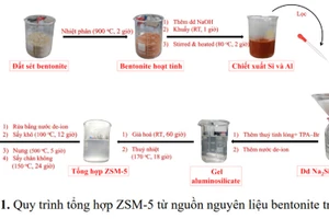 Quy trình tổng hợp ZSM-5 từ nguồn nguyên liệu bentonite trong nước.