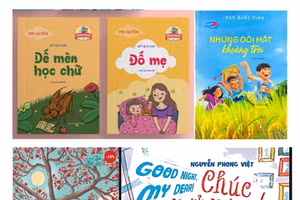 Một số tác phẩm nhận giải thưởng Cuộc vận động sáng tác văn học về đề tài thiếu nhi đợt 1 năm 2021-2023 của Hội Nhà văn Việt Nam. Ảnh: vanvn.vn