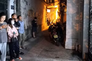 Khu vực nơi căn hộ xảy ra vụ việc nữ sinh bị sát hại.