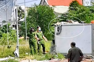 Bãi đất nơi nạn nhân tử vong ( Ảnh: Báo Tiền Phong )