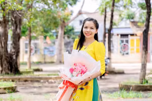 Cô Nguyễn Thị Hòa - Phó Bí thư Đoàn trường THPT Ea Rốk - Ảnh: NTCC.