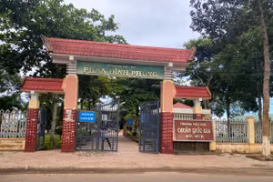 Trường Tiểu học Phan Đình Phùng, huyện Krông Pắc. (Ảnh: TT)