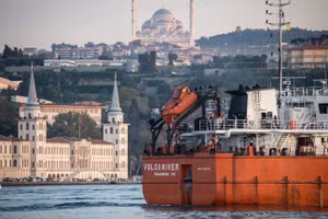 Tàu chở dầu của Nga ở Türkiye (Ảnh: Getty Images/Diego Cupolo).