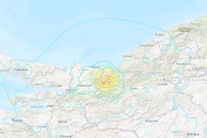 Động đất tại Thổ Nhĩ Kỳ (Ảnh: USGS)