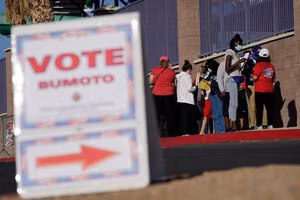 Tại một điểm bỏ phiếu ở Mỹ