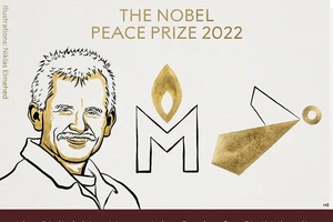 Ủy ban Nobel Na Uy công bố chủ nhân của giải Nobel Hòa bình 2022.