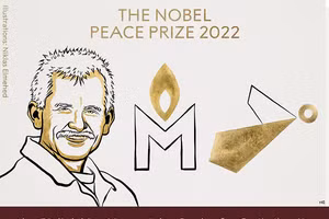 Ủy ban Nobel Na Uy công bố chủ nhân của giải Nobel Hòa bình 2022.