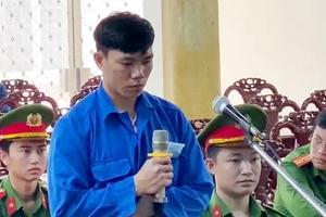 Bị cáo Dương Văn Nhật Nam tại phiên tòa xét xử.