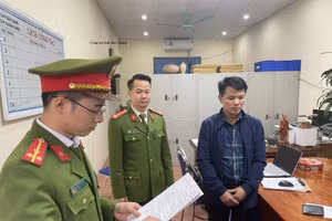 Cơ quan CSĐT Công an tỉnh Bắc Giang thực hiện các thủ tục tố tụng đối với bị can Hà Ngọc Tú.