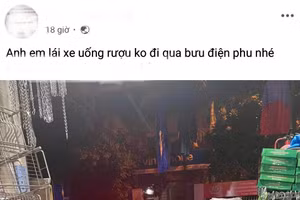 Thông tin công dân P.V.M. đăng tải lên mạng xã hội.