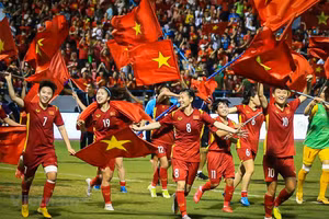Đội tuyển bóng đá nữ Việt Nam làm rạng danh cho bóng đá nước nhà. Ảnh: Vietnam+
