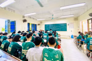 Học sinh Trường THCS Song Mai (TP Bắc Giang) sẵn sàng cho kỳ thi vào lớp 10.