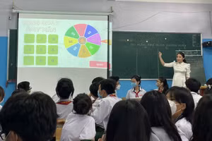 Giờ học của học sinh Trường THCS An Lạc.