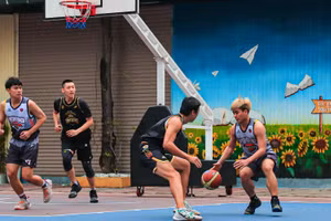 CLB bóng rổ Trường THPT Yên Hòa (Hà Nội). Ảnh: TG