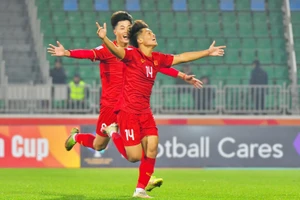 Quốc Việt (14) ghi 2 bàn tại Vòng chung kết U20 châu Á.