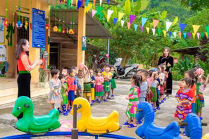 Yên Bái - một trong những địa phương nỗ lực xây dựng trường mầm non đạt chuẩn quốc gia. Ảnh: TG