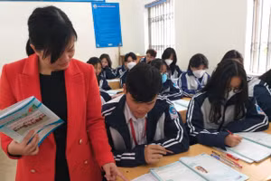 Một lớp học của Trường THPT Hạ Hòa (Phú Thọ).