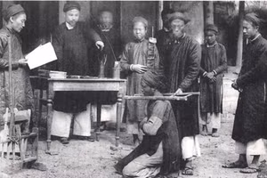 Một phạm nhân thời nhà Nguyễn bị tuyên án. Ảnh minh họa