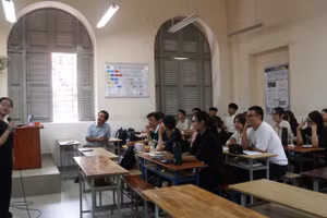 Giờ học tại Trường Đại học Sài Gòn. Ảnh: Mạnh Tùng