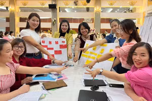 Cán bộ quản lý, giáo viên mầm non cốt cán tham gia khóa tập huấn, bồi dưỡng do Cục Nhà giáo và Cán bộ quản lý giáo dục (Bộ GD&ĐT) tổ chức. Ảnh: BTC