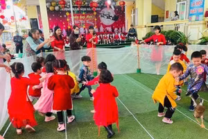 Học mà chơi ở Trường Mầm non Hà Phong, TP Hạ Long, tỉnh Quảng Ninh. 