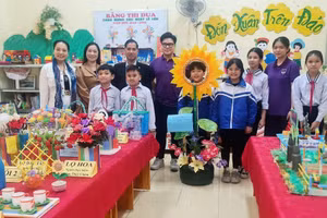 Sản phẩm sáng tạo của các học sinh Trường Tiểu học Chu Văn An - Cát Bà tham khảo cách triển khai của nhóm 3SR.