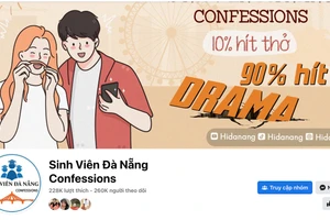 Một trang Confession của sinh viên Đà Nẵng. Ảnh: Facebook