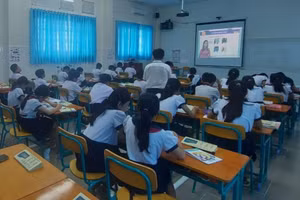 Tiết học Tiếng Anh tại Trường Tiểu học Thạnh An.