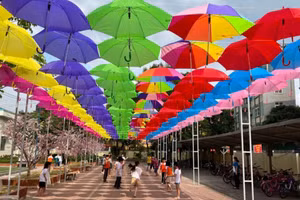 “Con đường sắc màu” của Trường Tiểu học Đông Ngạc A. 