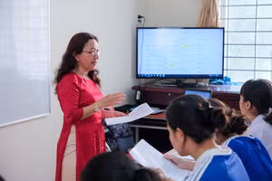 Một tiết dạy của giáo viên môn ngoại ngữ tại trường THPT Bùi Hữu Nghĩa, TP Cần Thơ.