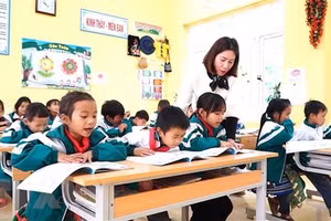 Tỉnh Yên Bái đã áp dụng hình thức biệt phái để khắc phục tình trạng thiếu giáo viên tiếng Anh. Ảnh: Tuấn Anh/TTXVN