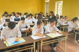 Một tiết học của học viên Trung tâm GDNN-GDTX Sơn Tây (Hà Nội). Ảnh: NTCC