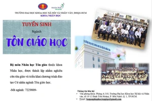 Trường ĐH KHXH&NV(ĐHQG TPHCM) chính thức tuyển sinh cử nhân Tôn giáo học 