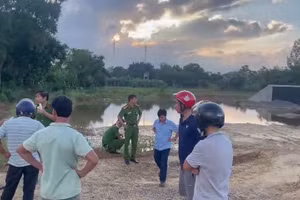 Hiện trường nơi nam sinh đuối nước tử vong.