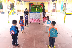 Trẻ mầm non trở lại trường. Ảnh minh họa.