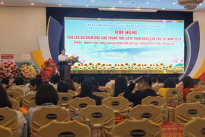 Quang cảnh hội nghị CLB các Trung tâm Giáo dục thường xuyên trên toàn quốc lần thứ 30. 