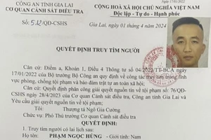 Phạm Ngọc Hùng bị truy nã trước khi bị bắt.