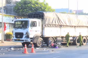 Hiện trường vụ tai nạn khiến 2 người tử vong.