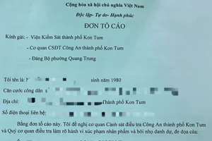 Bà N.T.T.H gửi đơn tố cáo đến các cơ quan chức năng, mong muốn điều tra, xử lý người đe dọa, phát tán hình ảnh nóng.