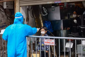 Trường hợp F0 là cháu bé N.H.Q đang được cách ly điều trị tại nhà trên địa bàn quận Hoàn Kiếm.