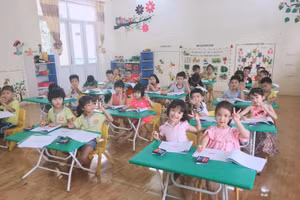 Sĩ số mỗi lớp không quá 30 trẻ sẽ tạo thuận lợi cho cô giáo trong việc quản lý.