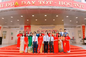 Tập thể sư phạm nhà trường quyết tâm thực hiện thắng lợi nhiệm vụ, kế hoạch năm học 2022-2023 đề ra.