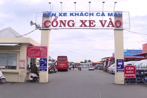 Bến xe khách Cà Mau.