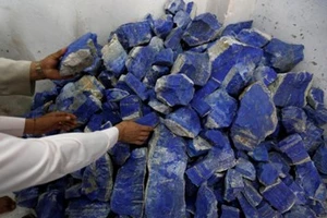 Đá ngọc Lapis Lazuli được khai thác tại tỉnh miền bắc Badakhshan của Afghanistan