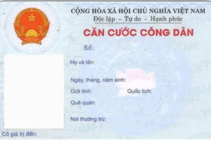 Hà Nội sẽ cấp thẻ căn cước công dân gắn chíp ở cấp phường