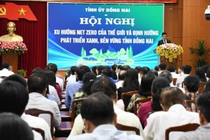 Toàn cảnh hội nghị chuyên đề Xu hướng Net Zero của thế giới và định hướng phát triển xanh, bền vững tỉnh Đồng Nai. (Ảnh: HP)